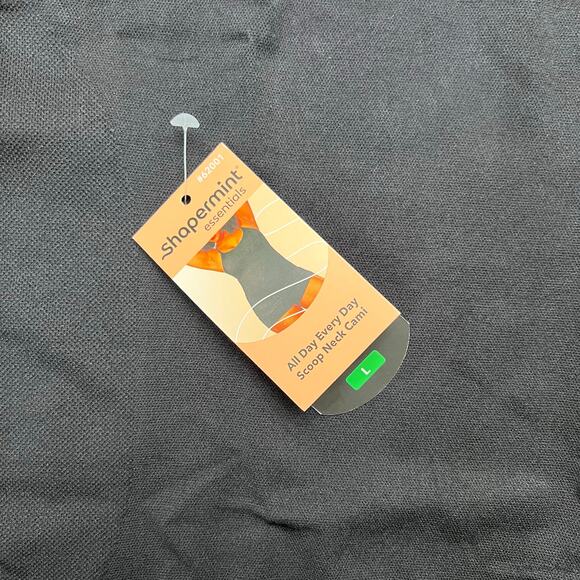 NEW Shapermint Essentials Women's L All Day Everyday Scoop Neck Cami Black Tank - Picture 5 of 8